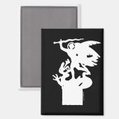 Heilige Michaël en draak (in het wit) Magneet (Voorkant / Achterkant)