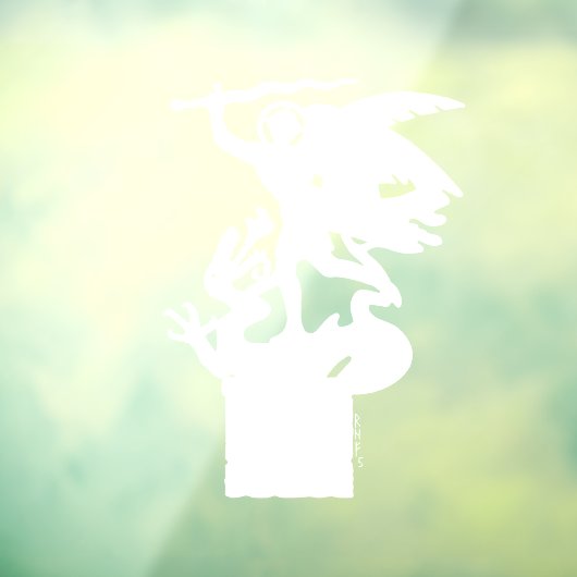 Heilige Michaël en draak (in het wit) Raamsticker (Vel 3)