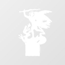 Heilige Michaël en draak (in het wit) Raamsticker