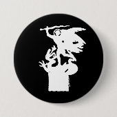 Heilige Michaël en draak (in het wit) Ronde Button 7,6 Cm (Voorkant)