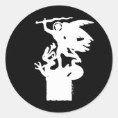 Heilige Michaël en draak (in het wit) Ronde Sticker (Voorkant)