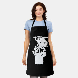 Heilige Michaël en draak (in het wit) Schort