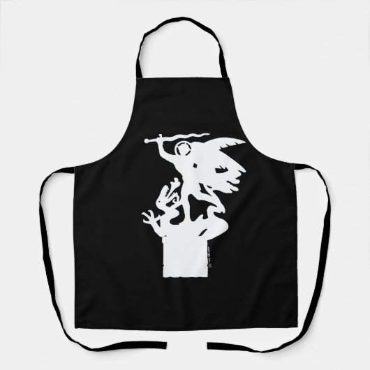 Heilige Michaël en draak (in het wit) Schort (Voorkant)