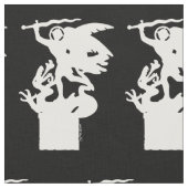 Heilige Michaël en draak (in het wit) Stof (Close Up)