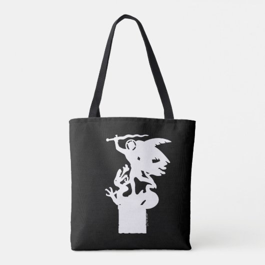 Heilige Michaël en draak (in het wit) Tote Bag (Achterkant)