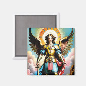 Heilige Michael Magnet, Katholiek Magneet (Voorkant / Achterkant)
