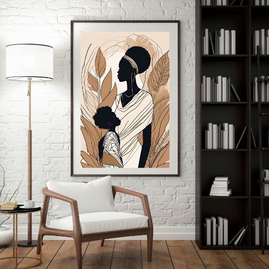 Heilige Moeder – Afrikaanse Moederschap Omarmend Poster