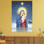 Heilige Moeder & Baby Jezus Canvasprint Canvas Afdruk (Insitu (Woonkamer))