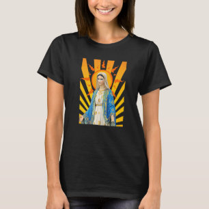 Heilige Moeder Maria Moeder van Jezus Vintage Kath T-shirt
