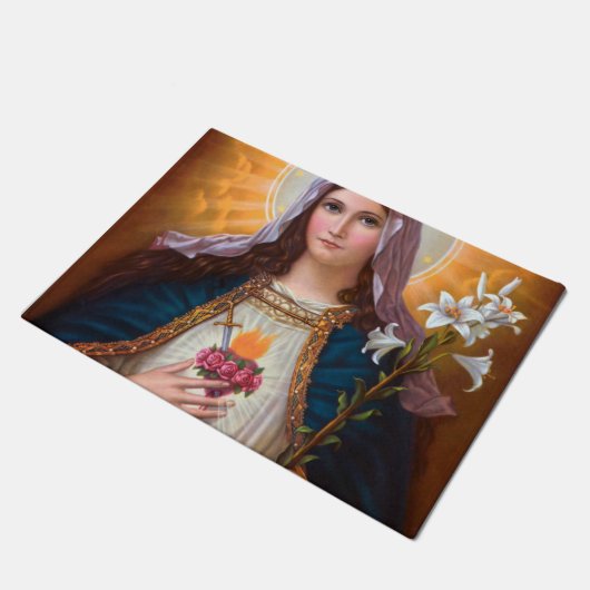 Heilige Moeder Mary Immaculate hart, St Mary, kath Deurmat (Schuin)