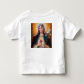 Heilige Moeder Mary Immaculate hart, St Mary, kath Kinder Shirts (Achterkant)