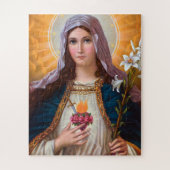 Heilige Moeder Mary Immaculate hart, St Mary, kath Legpuzzel (Verticaal)