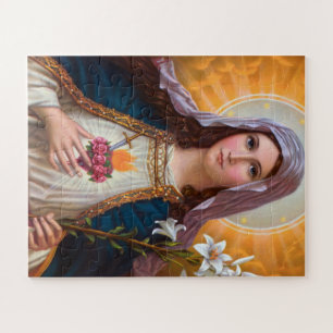 Heilige Moeder Mary Immaculate hart, St Mary, kath Legpuzzel