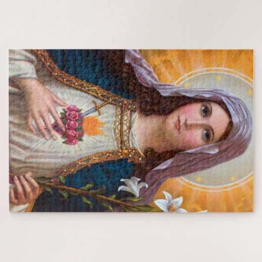Heilige Moeder Mary Immaculate hart, St Mary, kath Legpuzzel (Horizontaal)