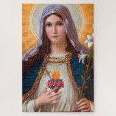Heilige Moeder Mary Immaculate hart, St Mary, kath Legpuzzel (Verticaal)
