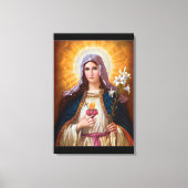 Heilige moeder Mary Immaculate Heart, katholieke g Canvas Afdruk (Voorkant)