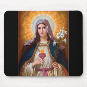 Heilige moeder Mary Immaculate Heart, katholieke g Muismat