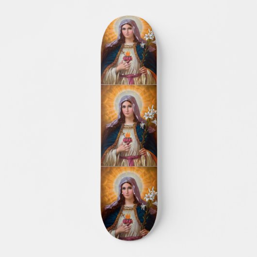 Heilige moeder Mary Immaculate Heart, katholieke g Persoonlijk Skateboard (Voorkant)