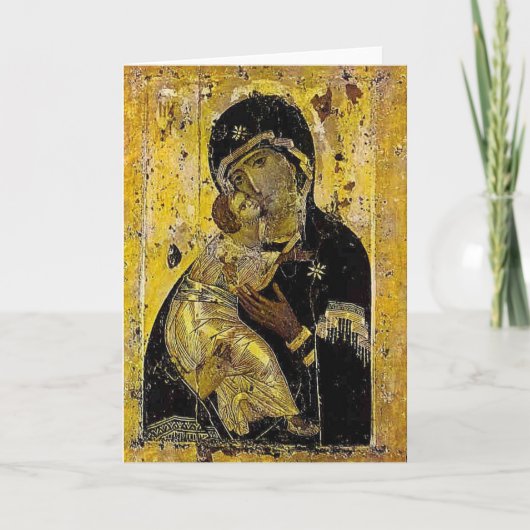 Heilige Moeder Mary Kyiv Madonna Icon Card Kaart (Voorkant)