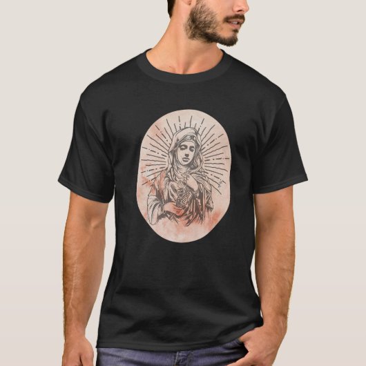 Heilige, Moeder van God Singer Musicus T-shirt (Voorkant)