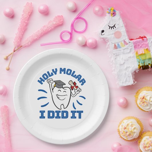 Heilige Molar, ik heb het Afstuderen Dentist RDH g Papieren Bordje (Feest)