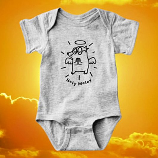 Heilige Moley | Cute Engel Mole Baby Bodysuit