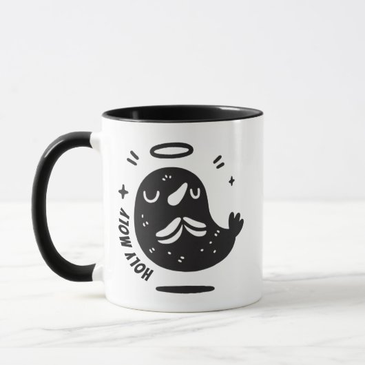 Heilige Moly Snorbaard Mol Mug – Grappige Zwevende Mok (Links)