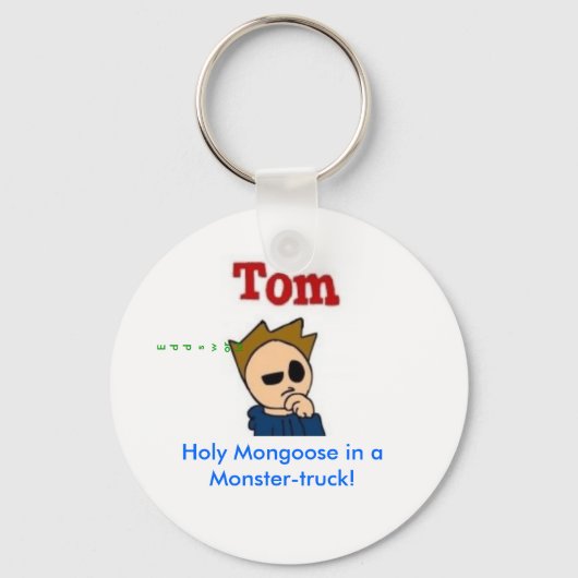 Heilige Mongoose in een Monster-truck. Sleutelhanger (Voorkant)