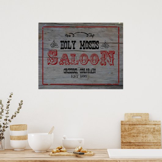 Heilige Moses Saloon Poster (Keuken)