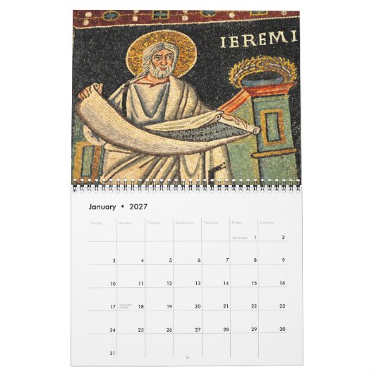 Heilige Mozaïekkalender 2012 Kalender (Jan 2027)