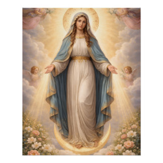 Heilige Mutter Gottes Göttliche Liebe & Schutz´11 Perfect Poster