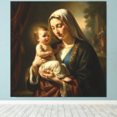 Heilige Mutter Gottes – Göttliche Liebe & Schutz´5 Canvas Afdruk (Insitu (Houten vloer))