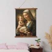 Heilige Mutter Gottes – Göttliche Liebe & Schutz´5 Hangend Wandkleed (Slaapkamer)