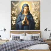 Heilige Mutter Gottes – Göttliche Liebe & Schutz´7 Canvas Afdruk (Insitu (Slaapkamer))