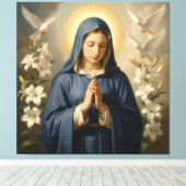 Heilige Mutter Gottes – Göttliche Liebe & Schutz´7 Canvas Afdruk (Insitu (Houten vloer))
