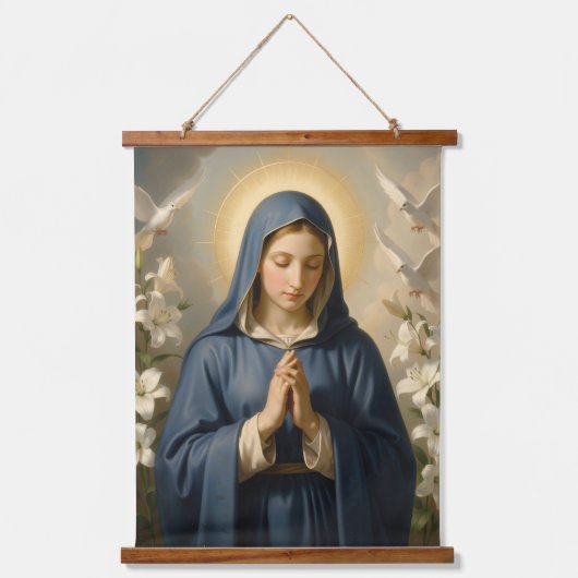 Heilige Mutter Gottes – Göttliche Liebe & Schutz´7 Hangend Wandkleed (Voorkant)