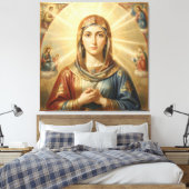 Heilige Mutter Gottes – Göttliche Liebe & Schutz´8 Canvas Afdruk (Insitu (Slaapkamer))