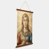 Heilige Mutter Gottes – Göttliche Liebe & Schutz´8 Hangend Wandkleed (Gebogen)