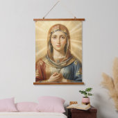 Heilige Mutter Gottes – Göttliche Liebe & Schutz´8 Hangend Wandkleed (Slaapkamer)