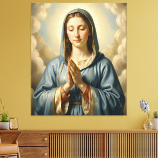 Heilige Mutter Gottes – Göttliche Liebe & Schutz Canvas Afdruk