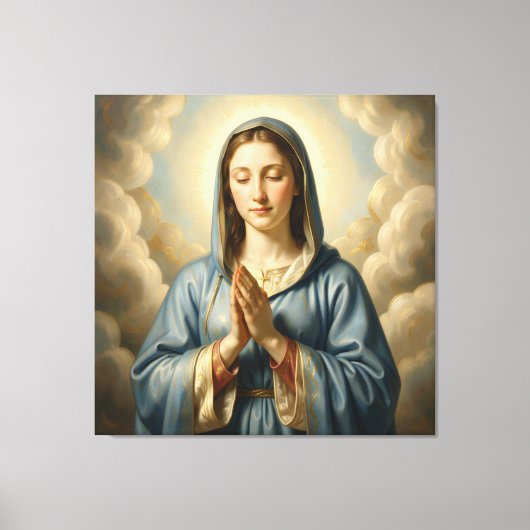 Heilige Mutter Gottes – Göttliche Liebe & Schutz Canvas Afdruk (Voorkant)