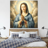 Heilige Mutter Gottes – Göttliche Liebe & Schutz Canvas Afdruk (Insitu (Slaapkamer))