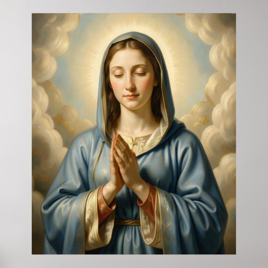 Heilige Mutter Gottes – Göttliche Liebe & Schutz Poster (Voorkant)