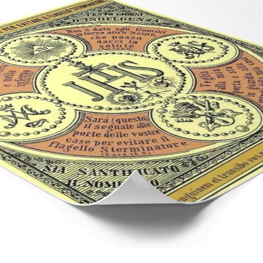 Heilige naam Emblem Poster (Hoek)