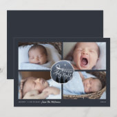 Heilige Nacht 4 Foto Collage Kerstmis Feestdagenkaart (Voorkant / Achterkant)