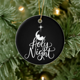 Heilige Nacht Familie Kerststal Kerstmis Keramisch Ornament
