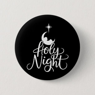Heilige Nacht Familie Kerststal Kerstmis Ronde Button 5,7 Cm