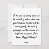 Heilige Nacht Feestdagenkaart (Achterkant)