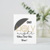 Heilige Nacht Feestdagenkaart (Staand voorkant)