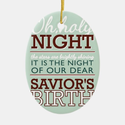 Heilige nacht! keramisch ornament (Voorkant)